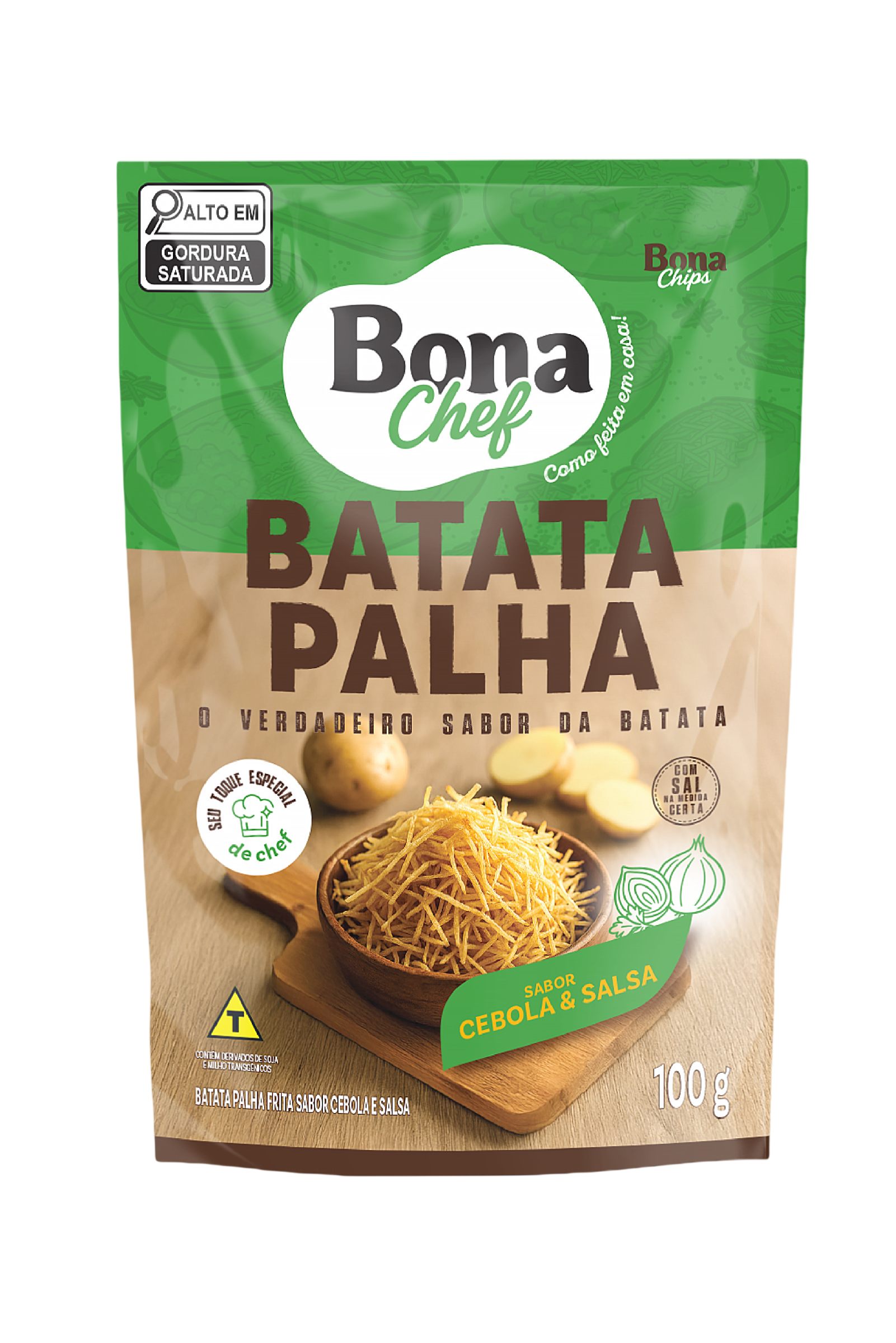 Batata Palha Bona Chef sabor Cebola e salsa