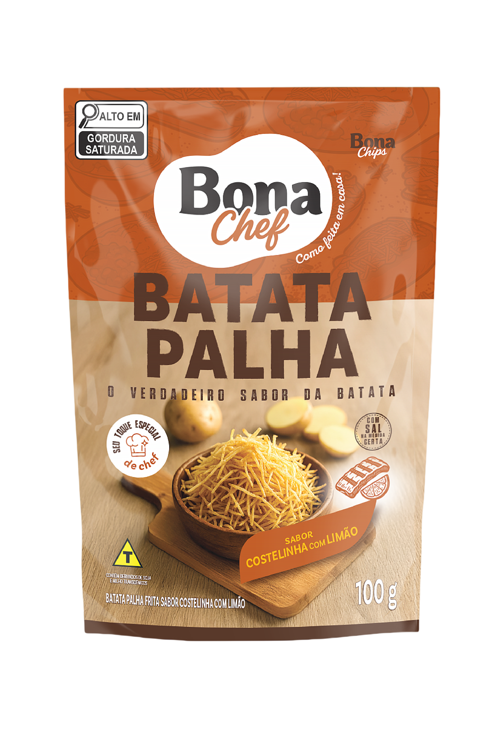 Batata Palha Bona Chef sabor Costelinha com limão