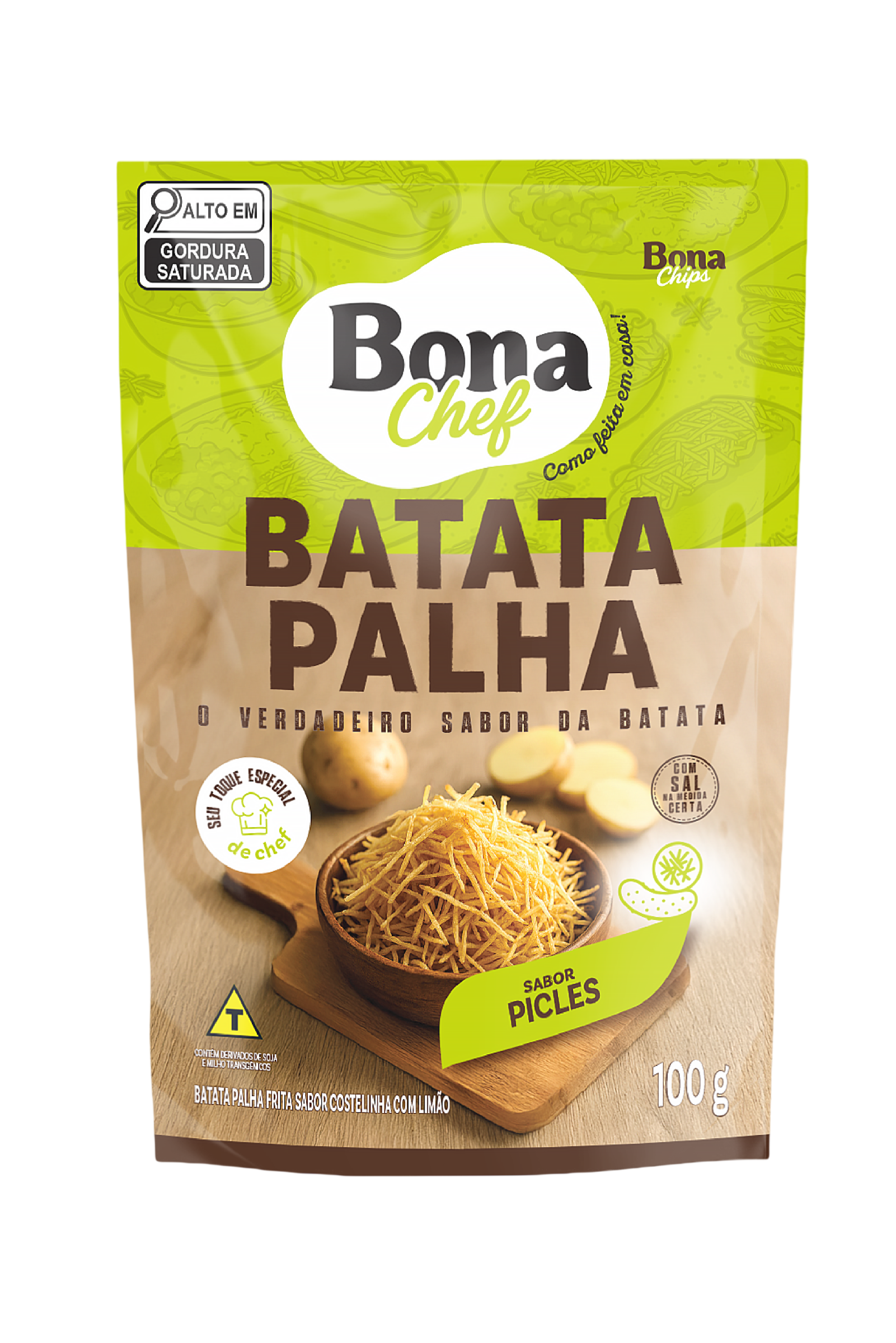 Batata Palha Bona Chef sabor Picles